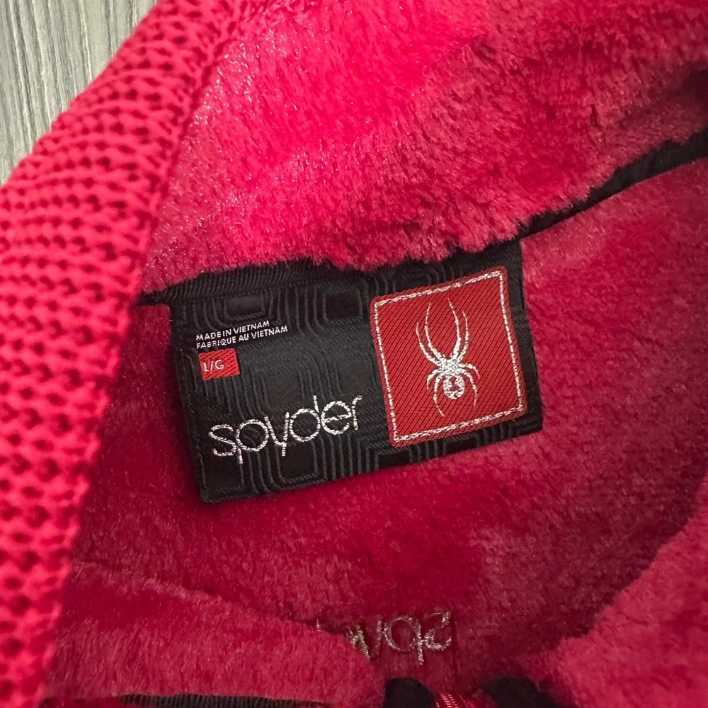 Spyder Women's Red Zip Up Plush Lined‎ Knit Jacket - SIZE L Winter Outdoors - Picture 5 of 7
